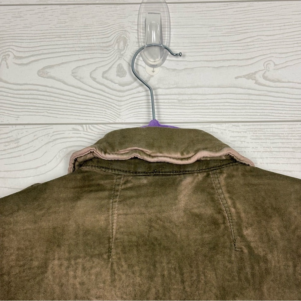 Free People Not Your Brother’s Military Style Jacket Size Small Olive Khaki Moss - Picture 10 of 16